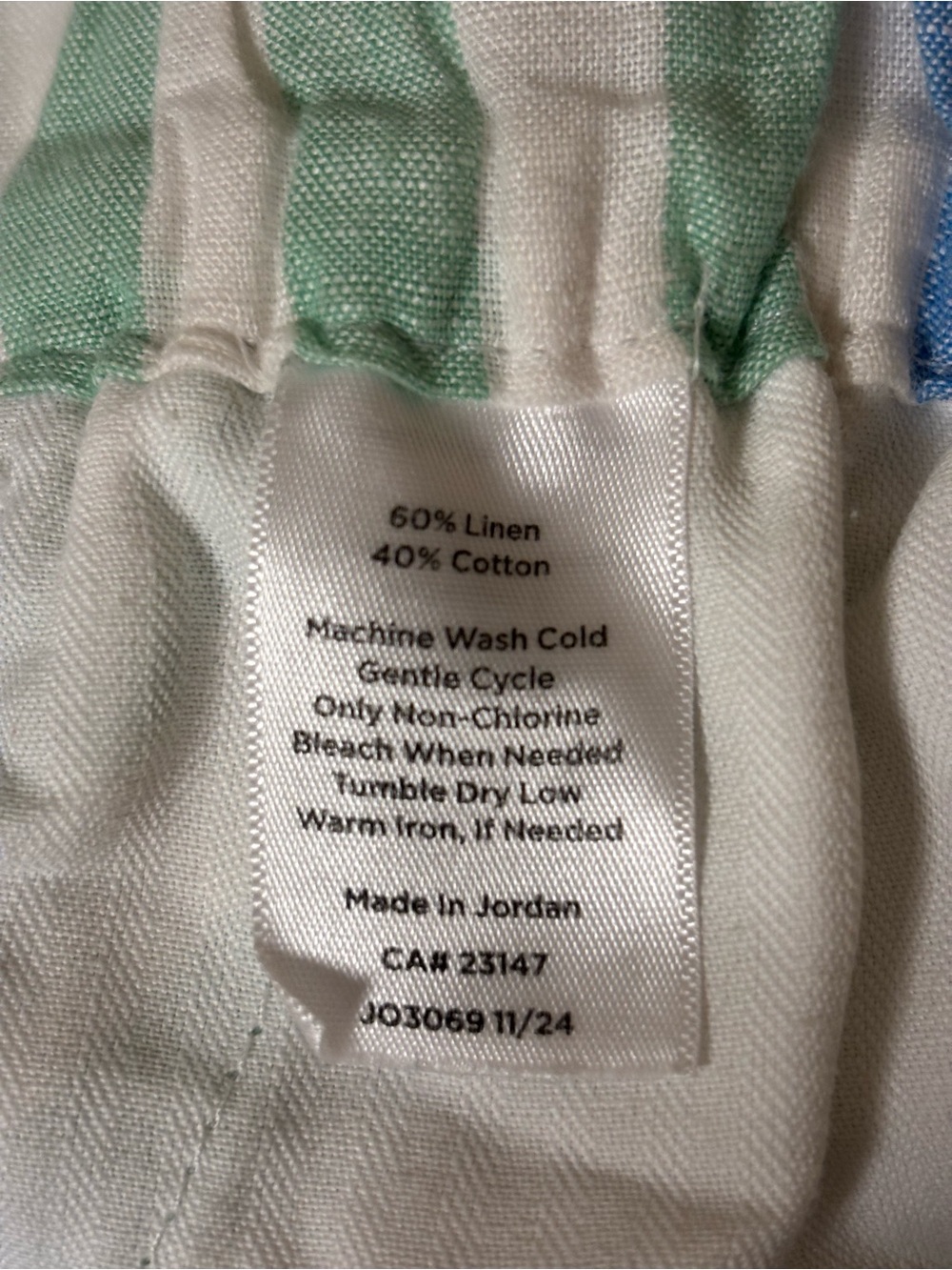 Talbots White Shorts with Blue & Green Stripes - Picture 6 of 8